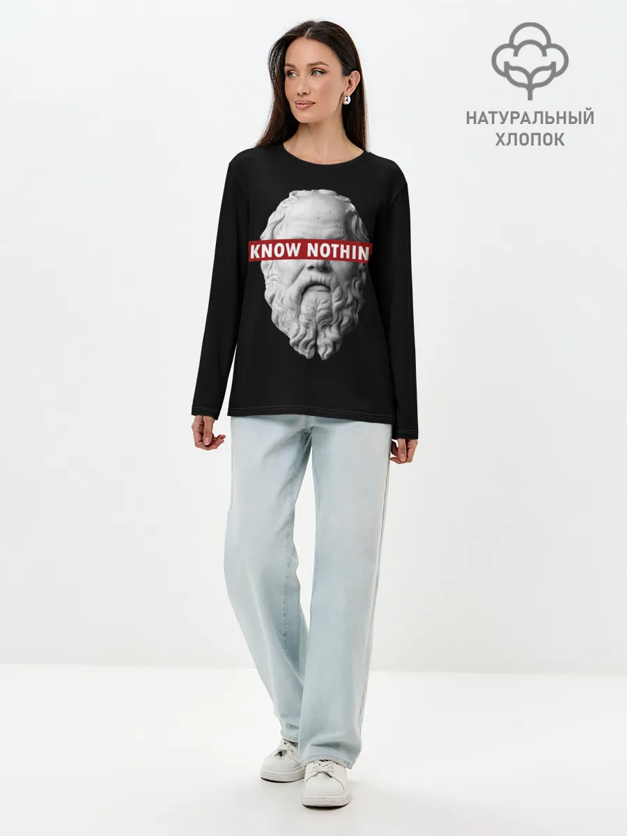 Лонгслив женский. Хлопок / Ничего Не Знаю