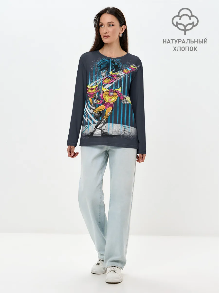 Лонгслив женский. Хлопок / Transformers