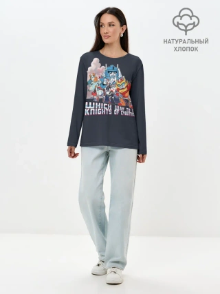 Лонгслив женский. Хлопок / Трансформеры