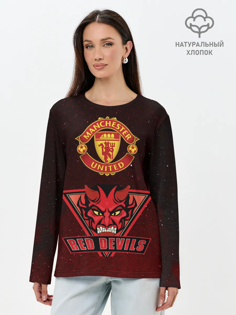 Лонгслив женский. Хлопок / Манчестер