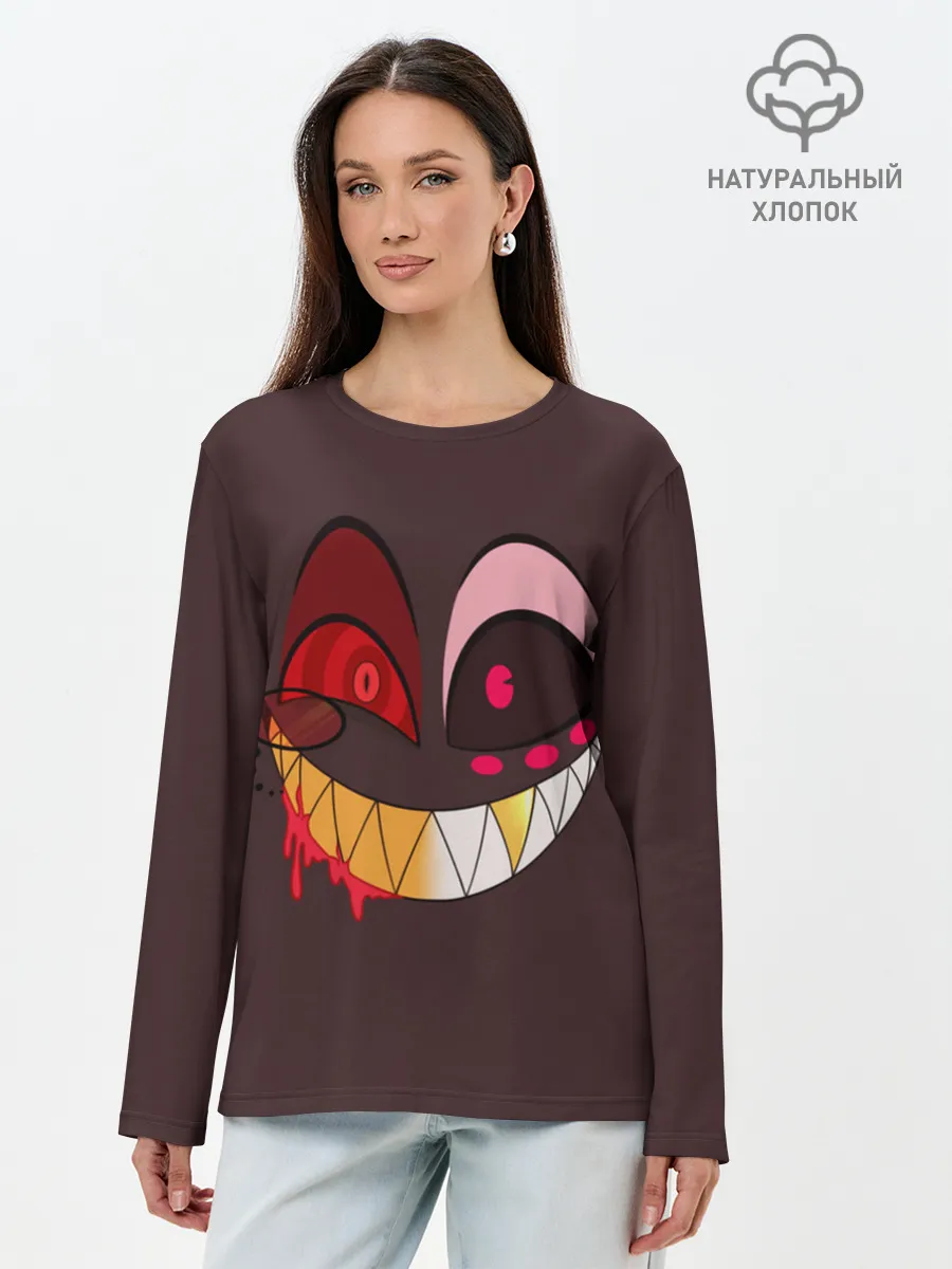 Лонгслив женский. Хлопок / Отель Хазбин