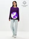 Лонгслив женский. Хлопок / Кошачий Инь - Янь