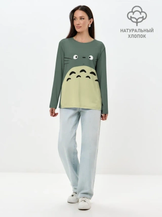 Лонгслив женский. Хлопок / totoro