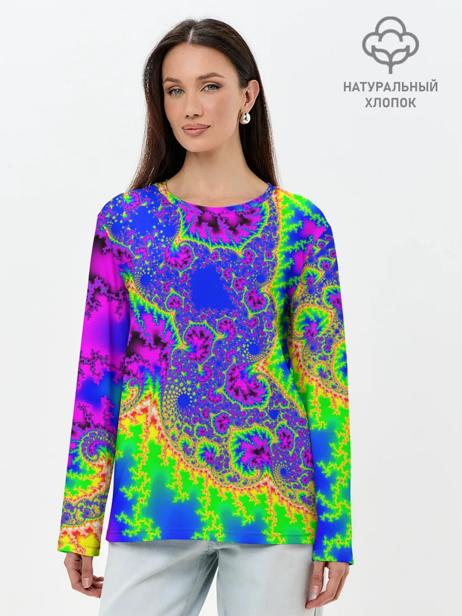 Лонгслив женский. Хлопок / NEON&ACID