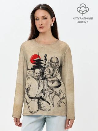 Лонгслив женский. Хлопок / Масутацу Ояма