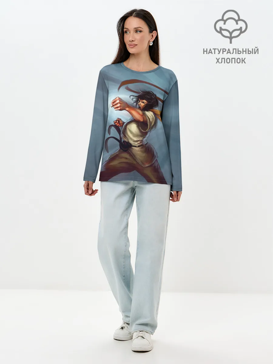 Лонгслив женский. Хлопок / Karate girl