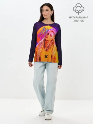 Лонгслив женский. Хлопок / Billie Eilish