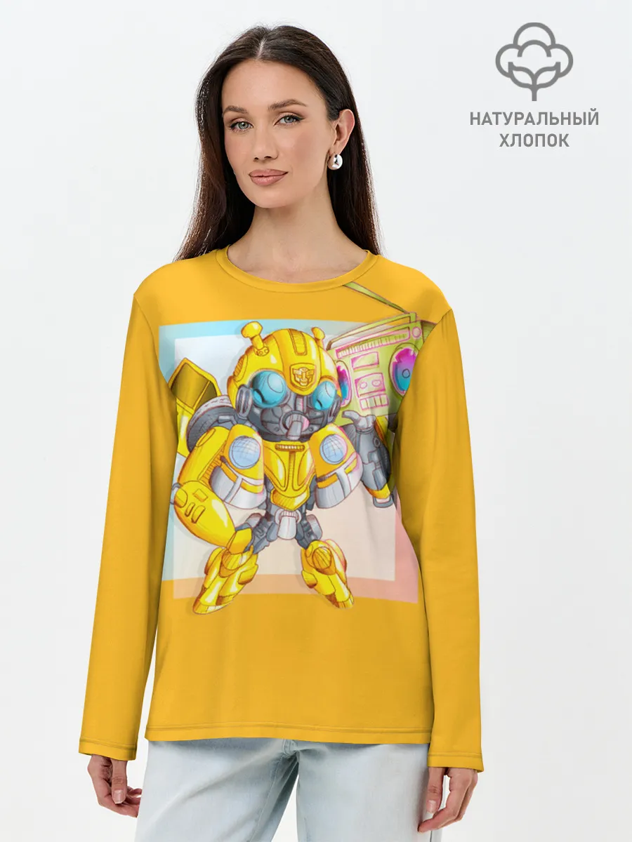 Лонгслив женский. Хлопок / Transformers