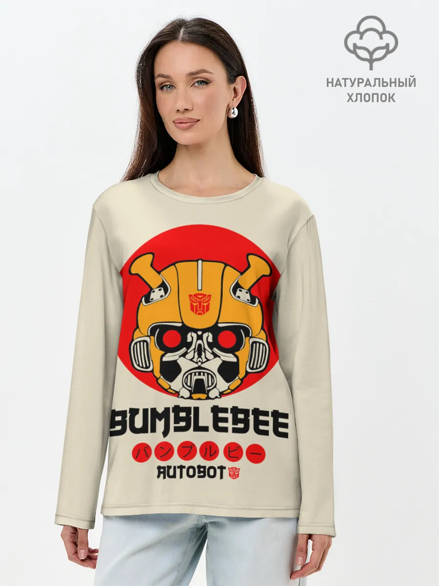 Лонгслив женский. Хлопок / Трансформеры