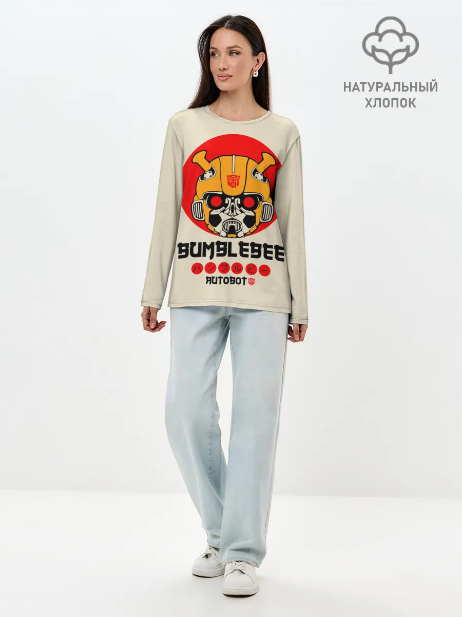 Лонгслив женский. Хлопок / Трансформеры