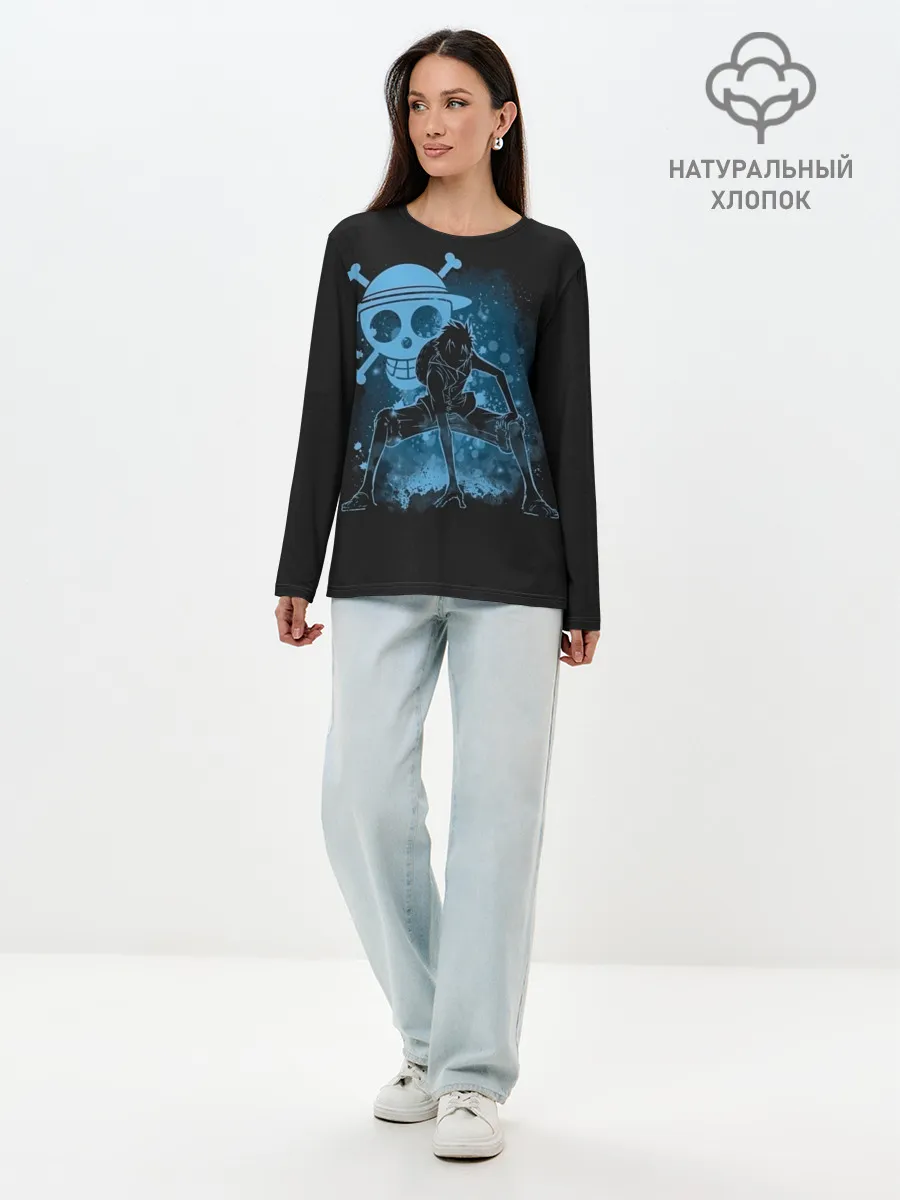 Лонгслив женский. Хлопок / под водой One Piece