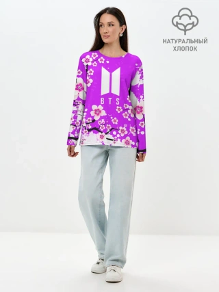Лонгслив женский. Хлопок / BTS