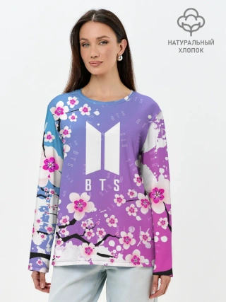 Лонгслив женский. Хлопок / BTS
