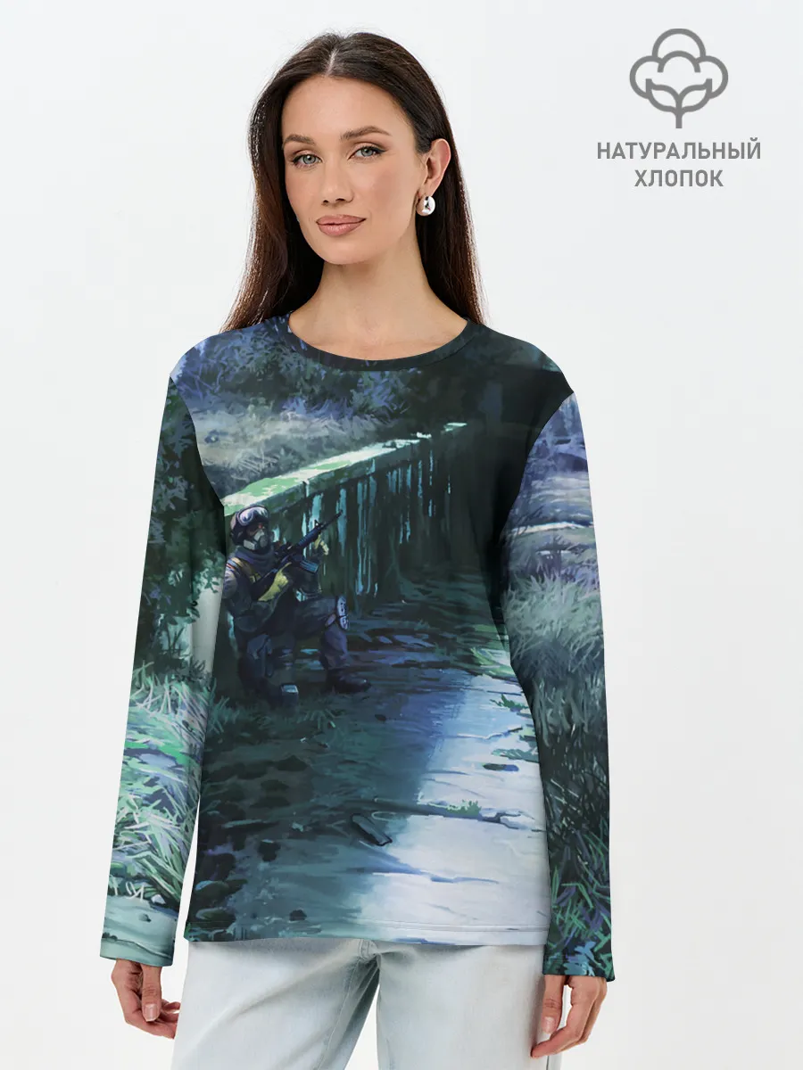 Лонгслив женский. Хлопок / Сталкер 2021
