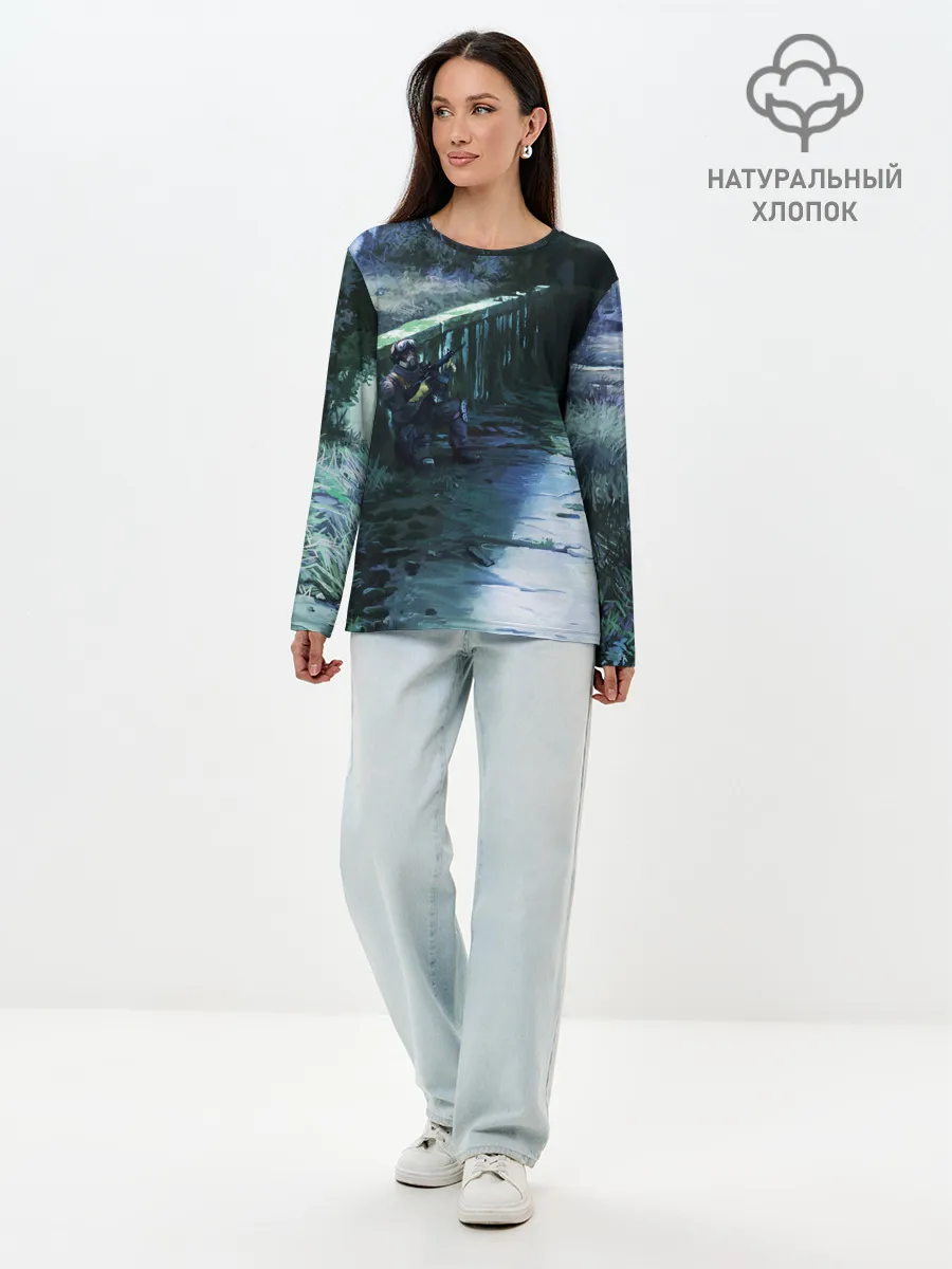 Лонгслив женский. Хлопок / Сталкер 2021