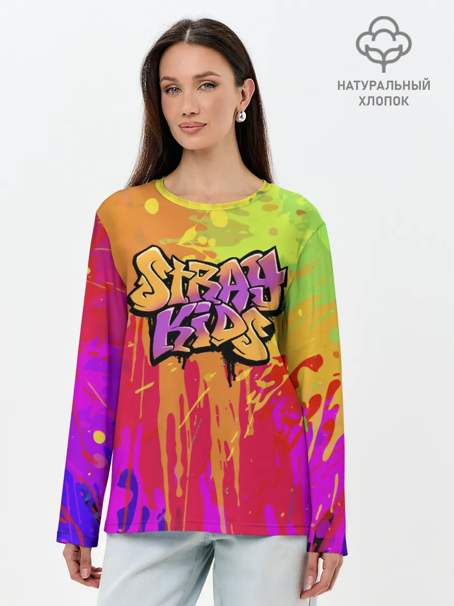 Лонгслив женский. Хлопок / Stray Kids