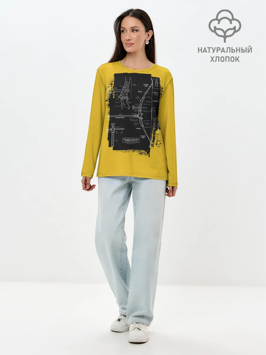 Лонгслив женский. Хлопок / Recurve bow