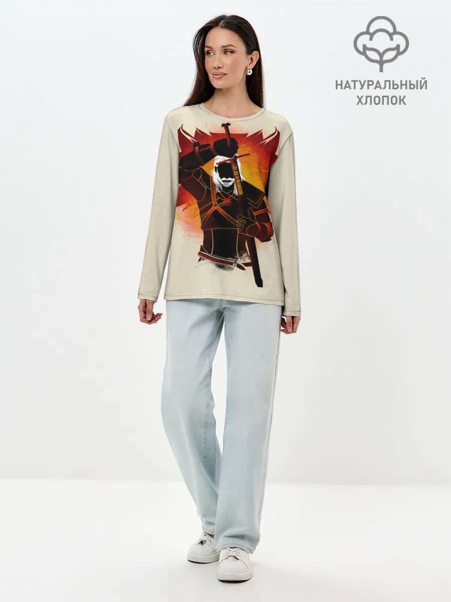 Лонгслив женский. Хлопок / Ведьмак 3: Дикая Охота