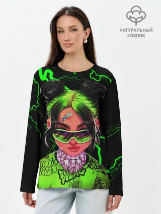 Лонгслив женский. Хлопок / BILLIE EILISH