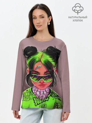 Лонгслив женский. Хлопок / BILLIE EILISH