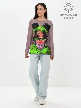Лонгслив женский. Хлопок / BILLIE EILISH