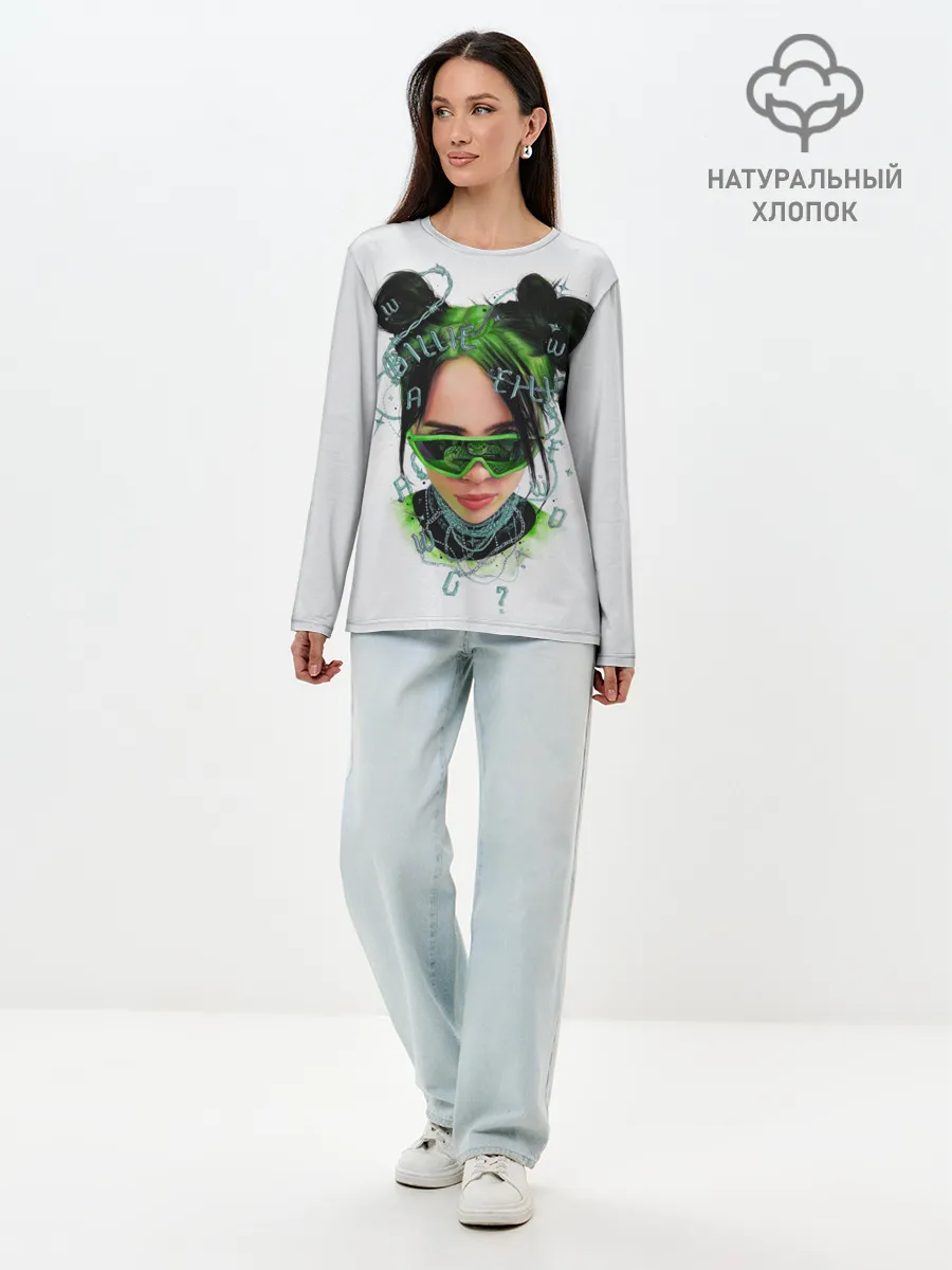 Лонгслив женский. Хлопок / BILLIE EILISH