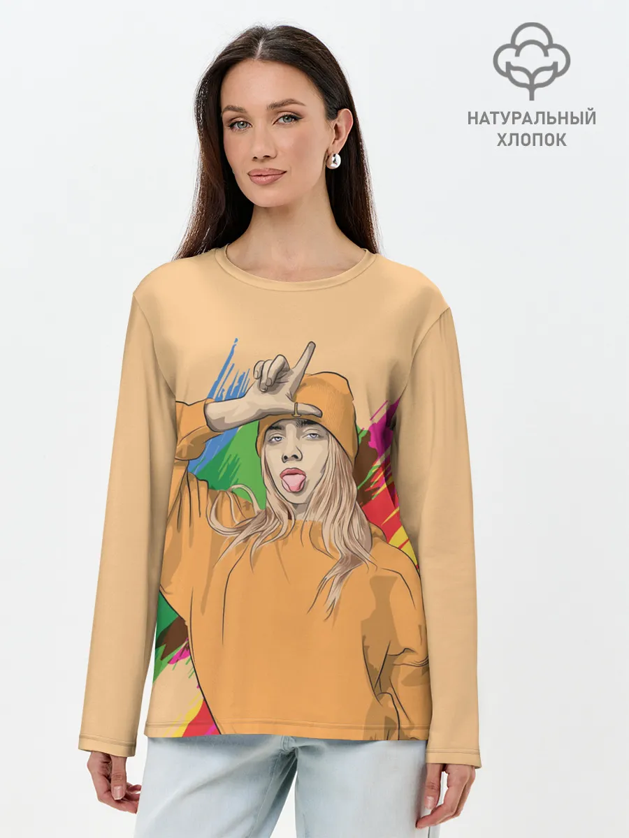 Лонгслив женский. Хлопок / BILLIE EILISH