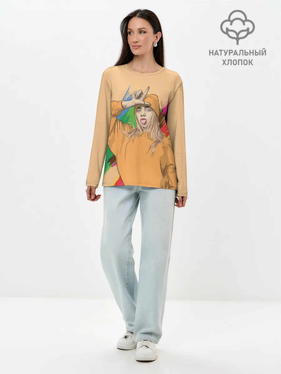 Лонгслив женский. Хлопок / BILLIE EILISH