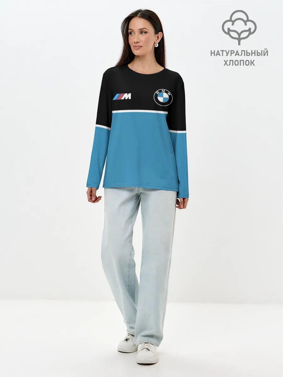 Лонгслив женский. Хлопок / BMW / БМВ