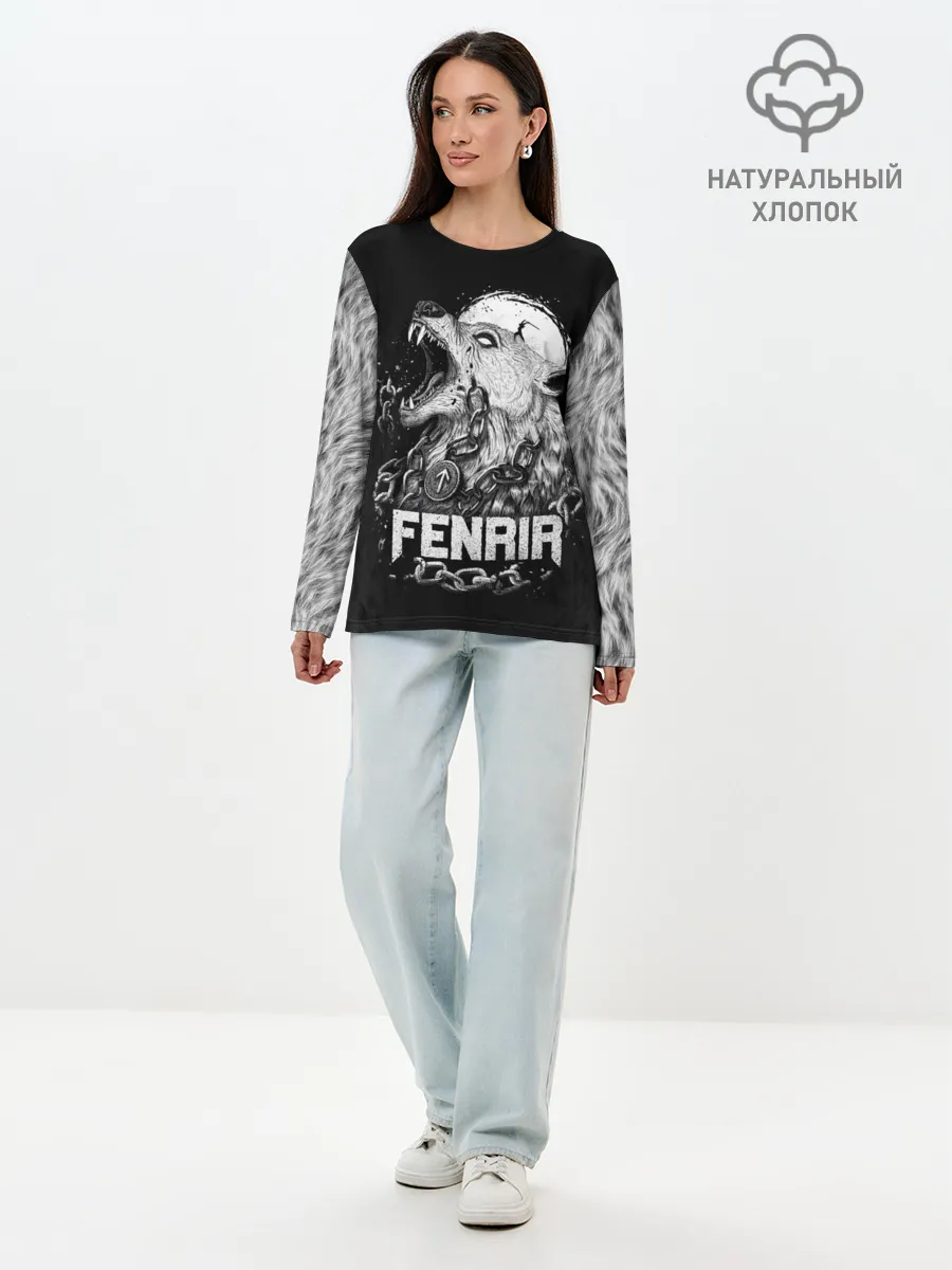 Лонгслив женский. Хлопок / Fenrir