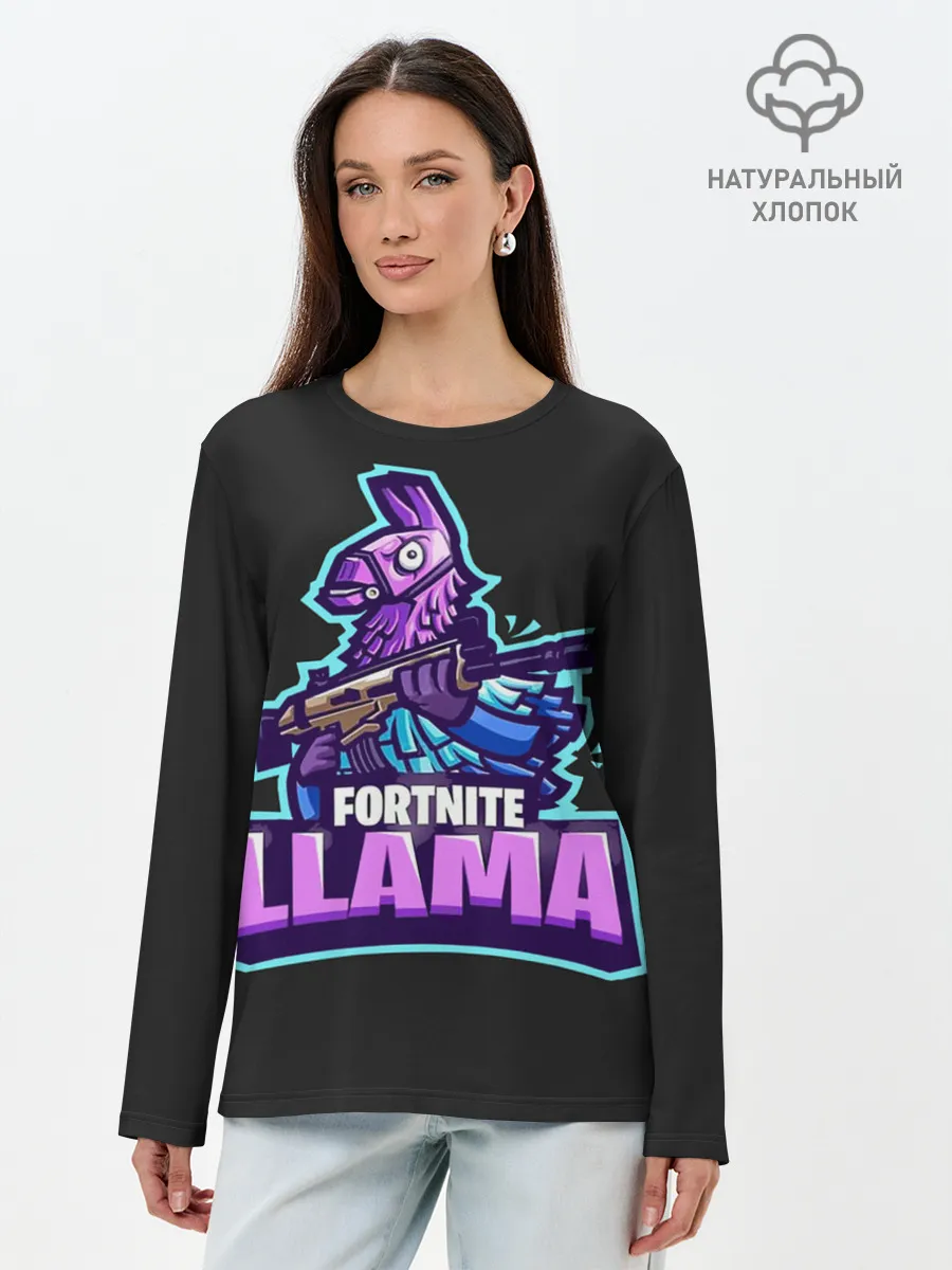 Лонгслив женский. Хлопок / Fortnite LLAMA