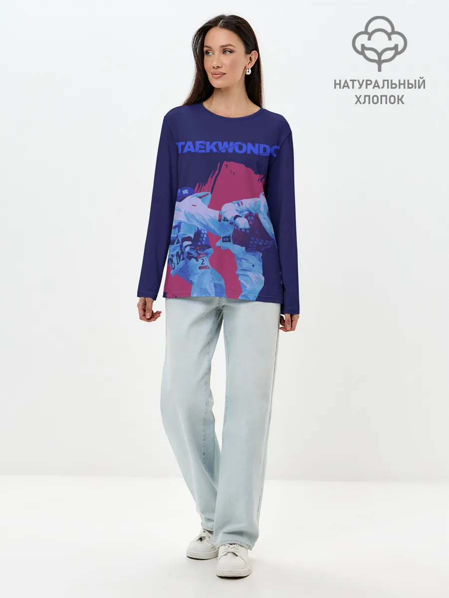 Лонгслив женский. Хлопок / Taekwondo