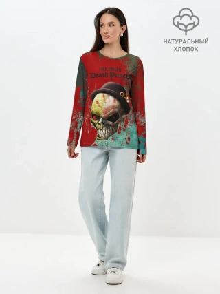 Лонгслив женский. Хлопок / five finger death punch