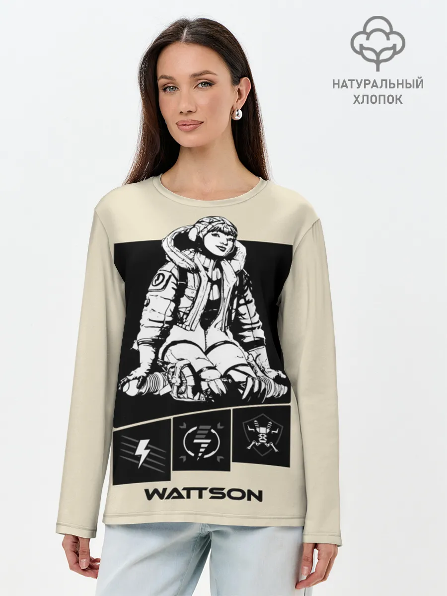 Лонгслив женский. Хлопок / Apex Legends Wattson