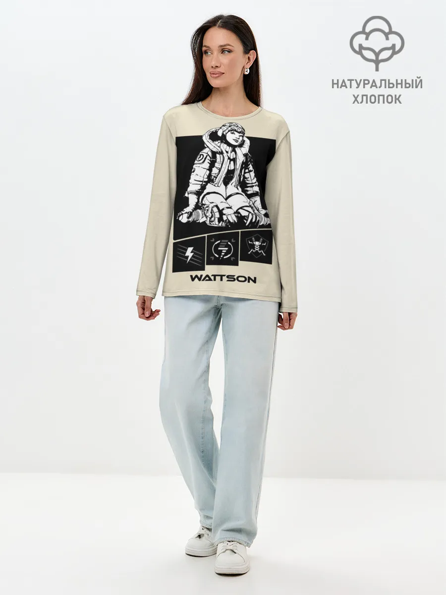 Лонгслив женский. Хлопок / Apex Legends Wattson