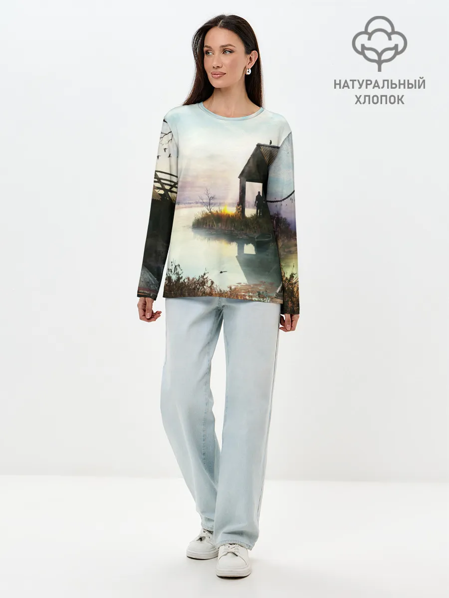 Лонгслив женский. Хлопок / STALKER