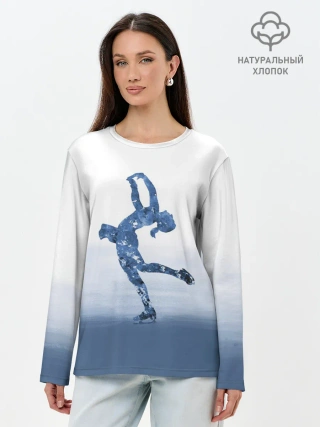 Лонгслив женский. Хлопок / Фигурное катание