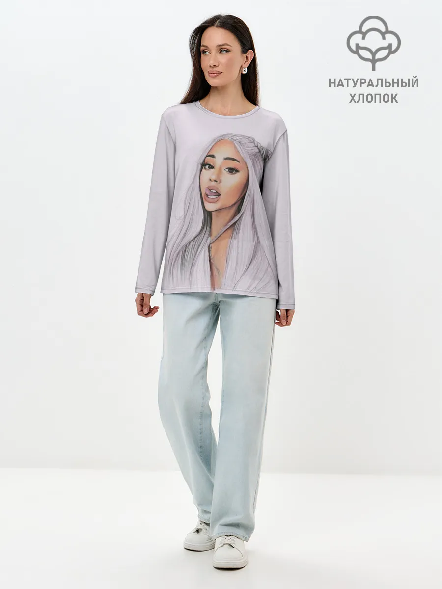 Лонгслив женский. Хлопок / Ariana Grande