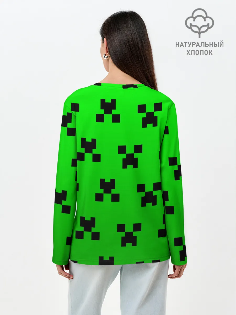 Лонгслив женский. Хлопок / MINECRAFT