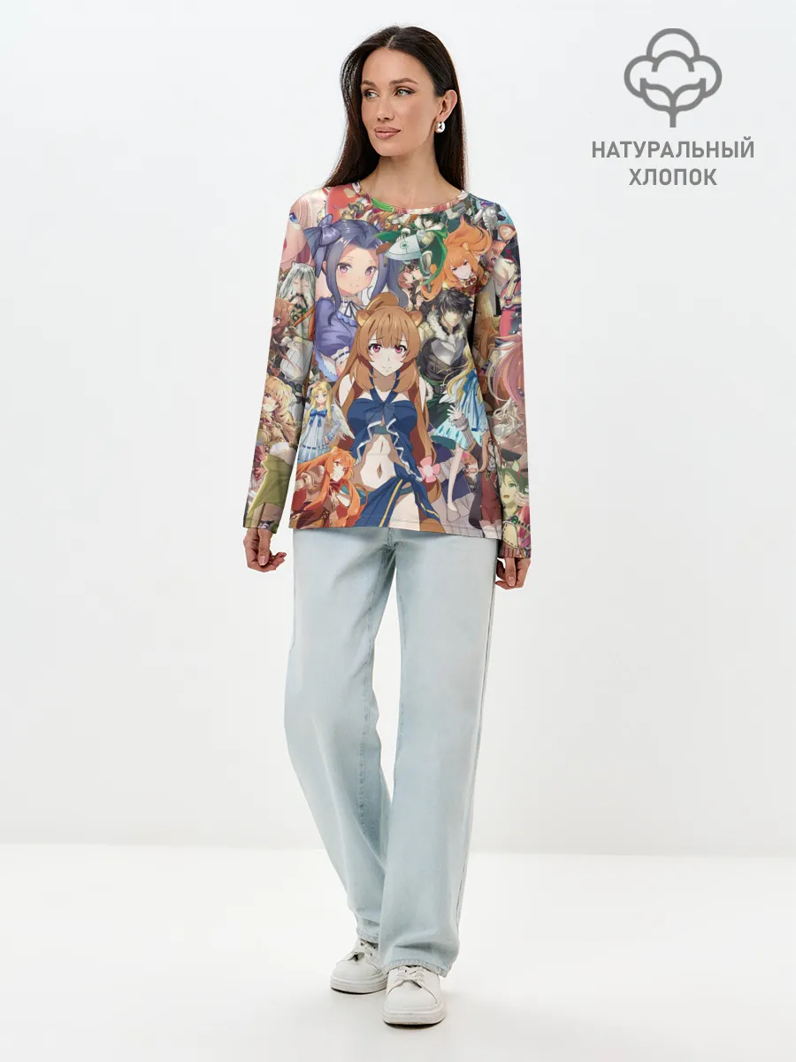 Лонгслив женский. Хлопок / Восхождение Героя Щита