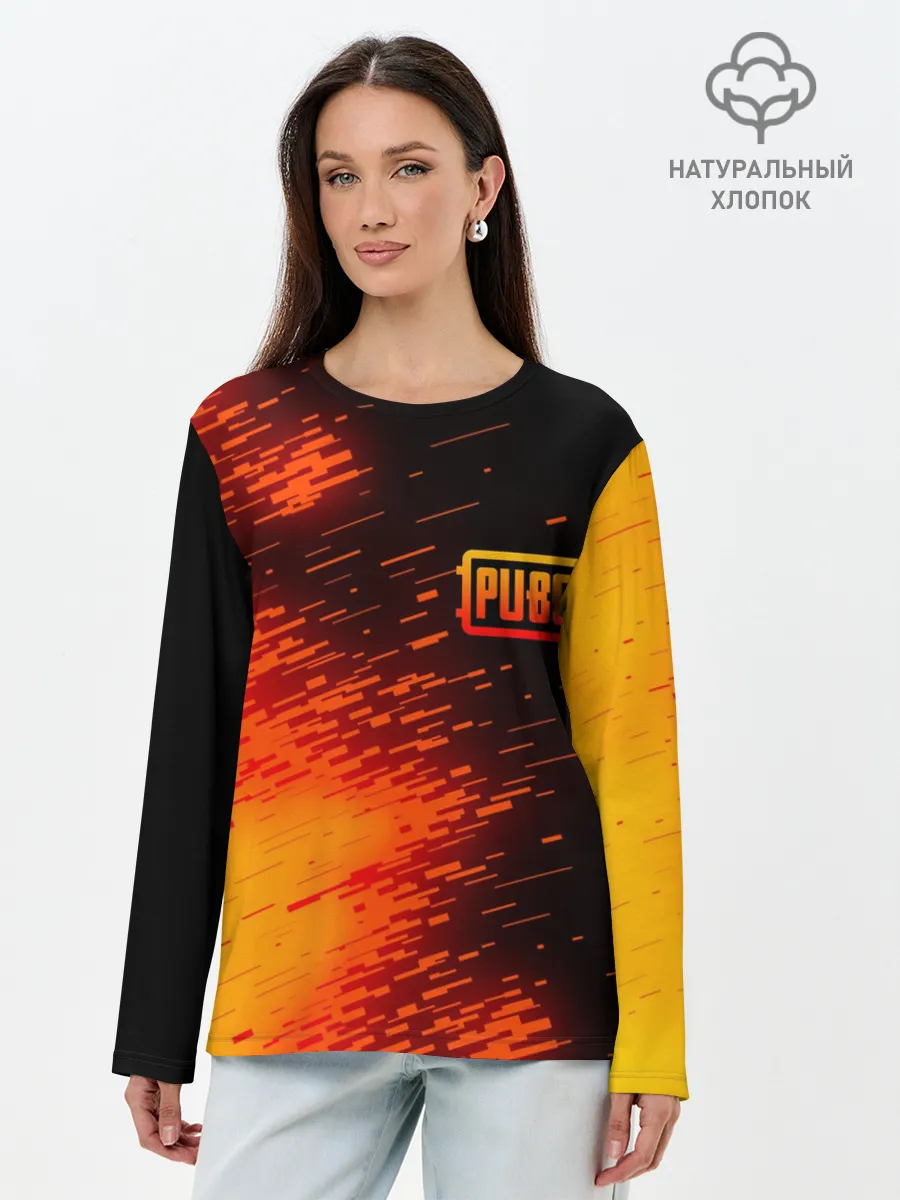 Лонгслив женский. Хлопок / PUBG