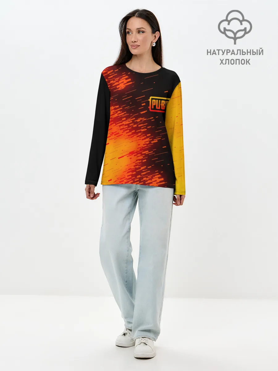 Лонгслив женский. Хлопок / PUBG