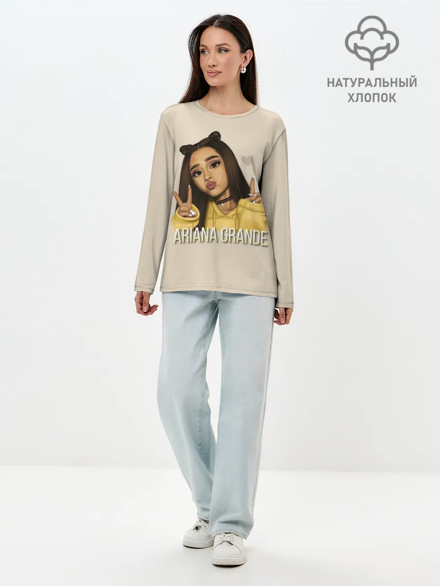 Лонгслив женский. Хлопок / Ariana Grande