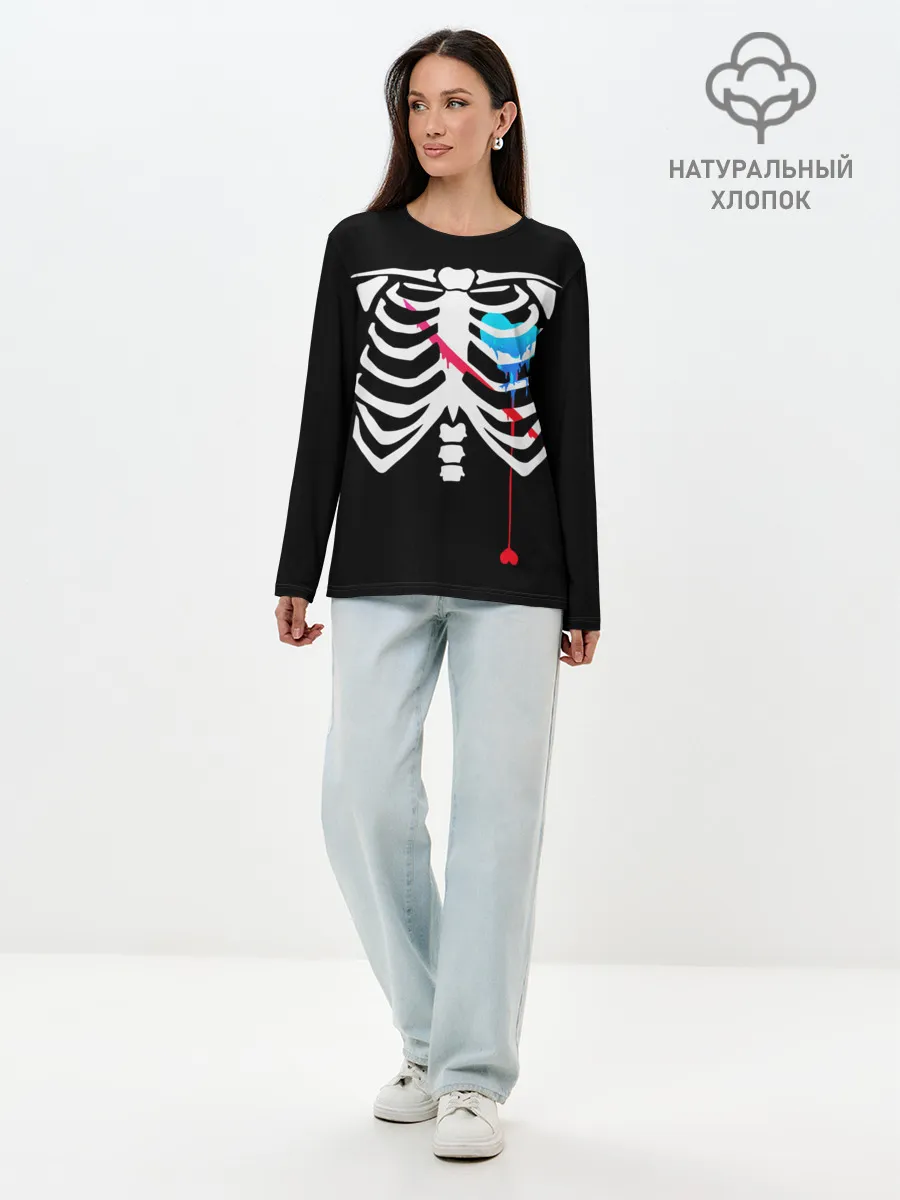 Лонгслив женский. Хлопок / UNDERTALE | АНДЕРТЕЙЛ | САНС