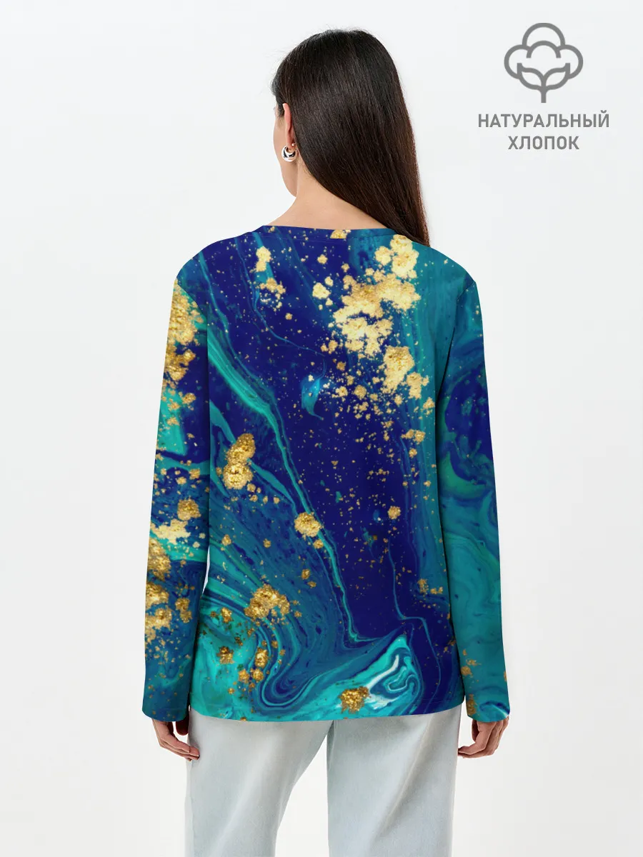 Лонгслив женский. Хлопок / Краски