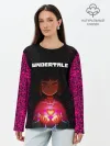 Лонгслив женский. Хлопок / UNDERTALE FRISK