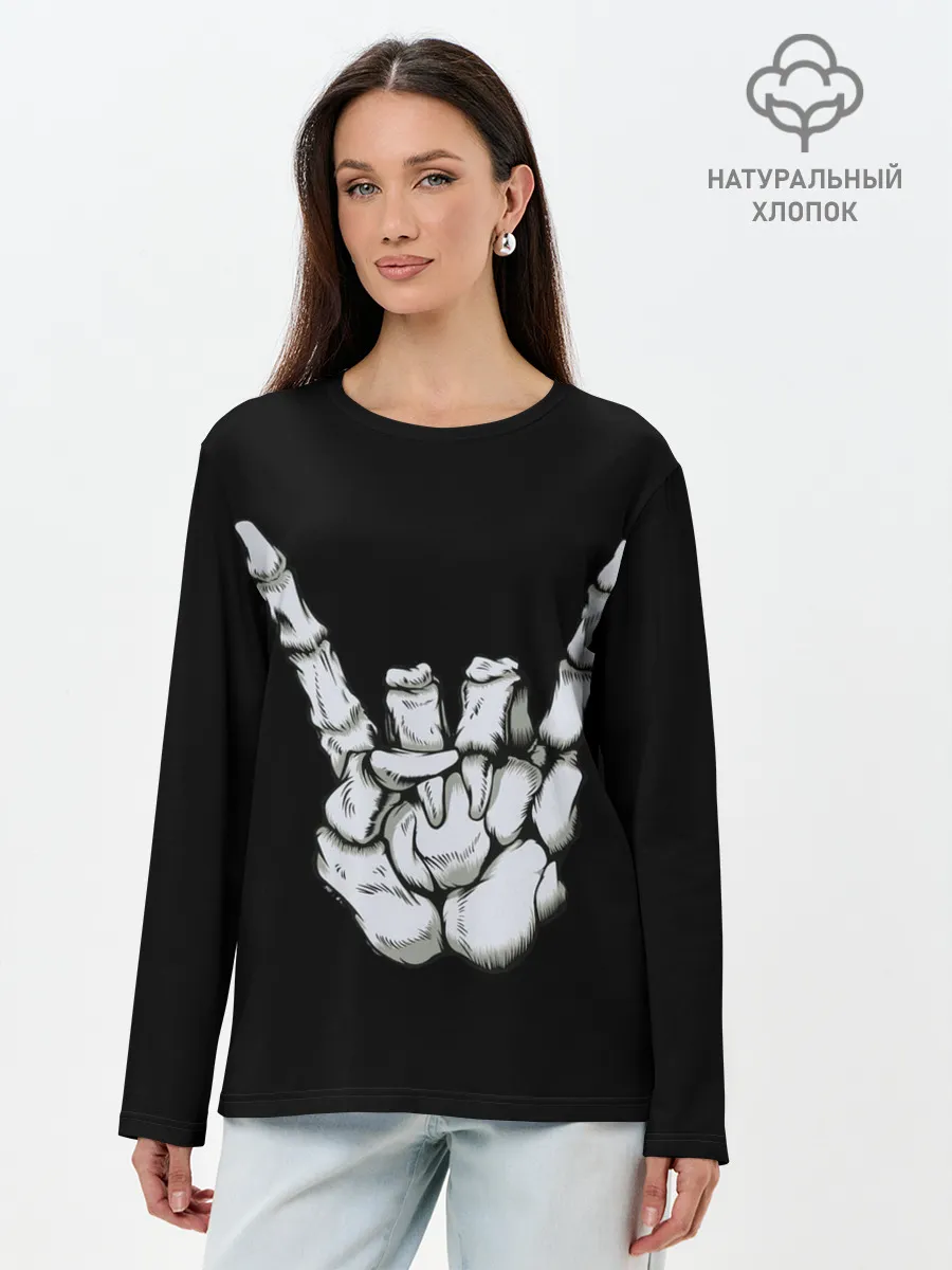 Лонгслив женский. Хлопок / Rock