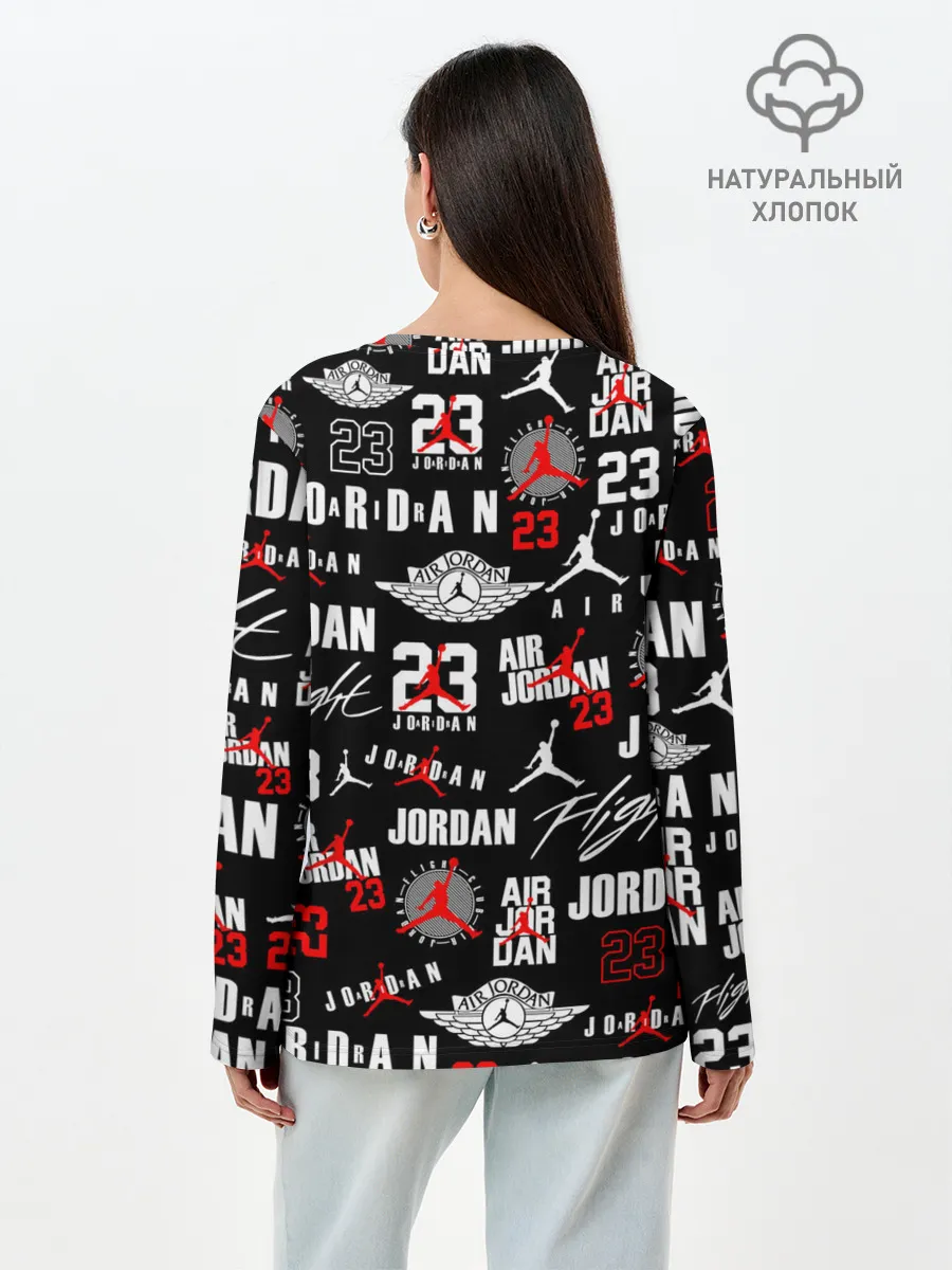 Лонгслив женский. Хлопок / MICHAEL JORDAN LOGOBOMBING