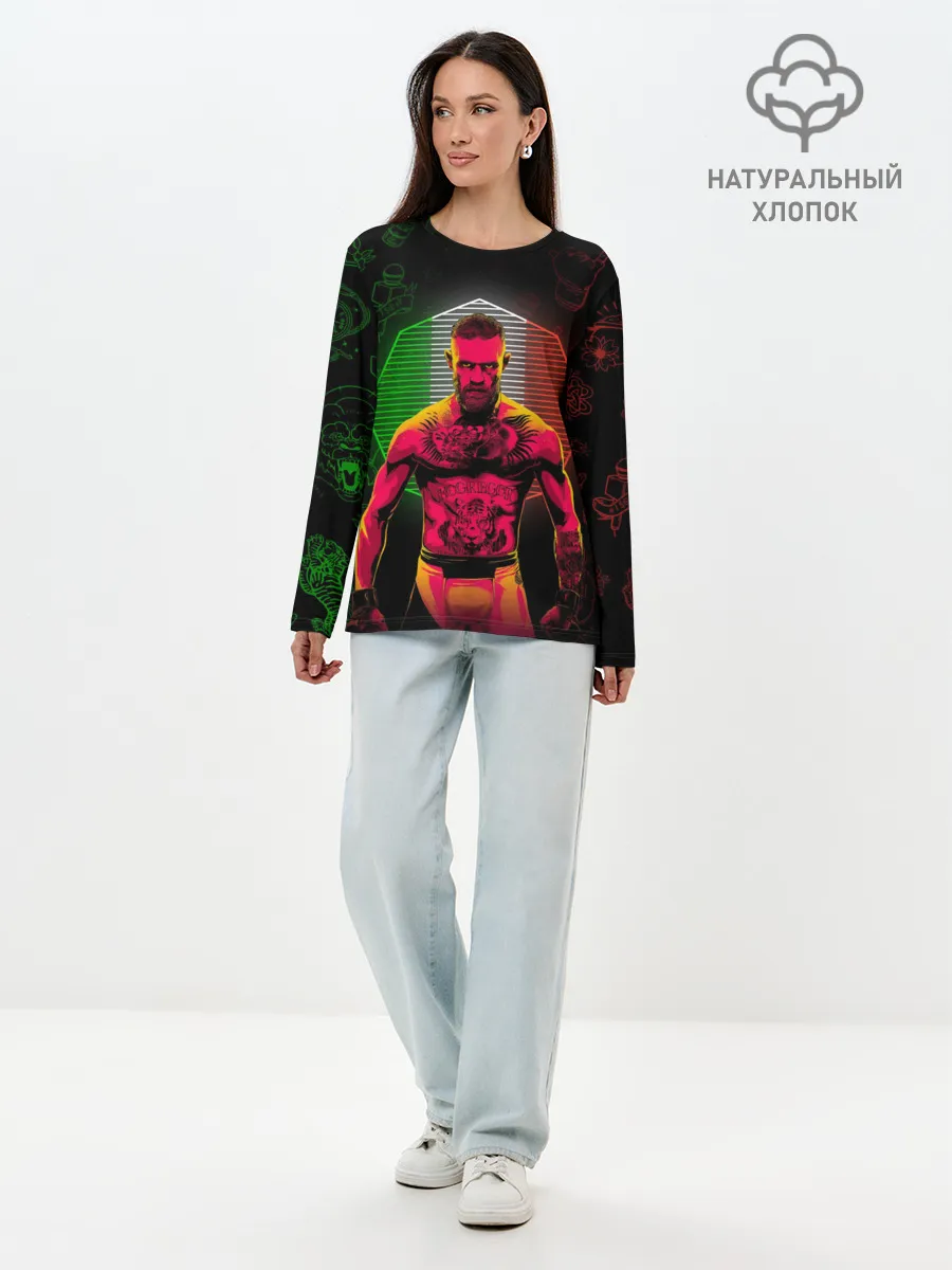 Лонгслив женский. Хлопок / CONOR McGREGOR.