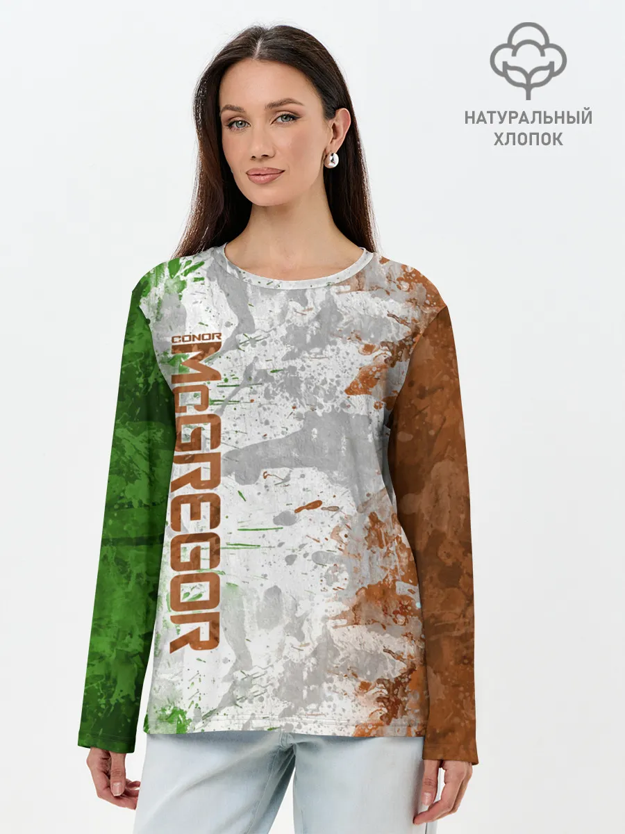 Лонгслив женский. Хлопок / Конор МакГрегор